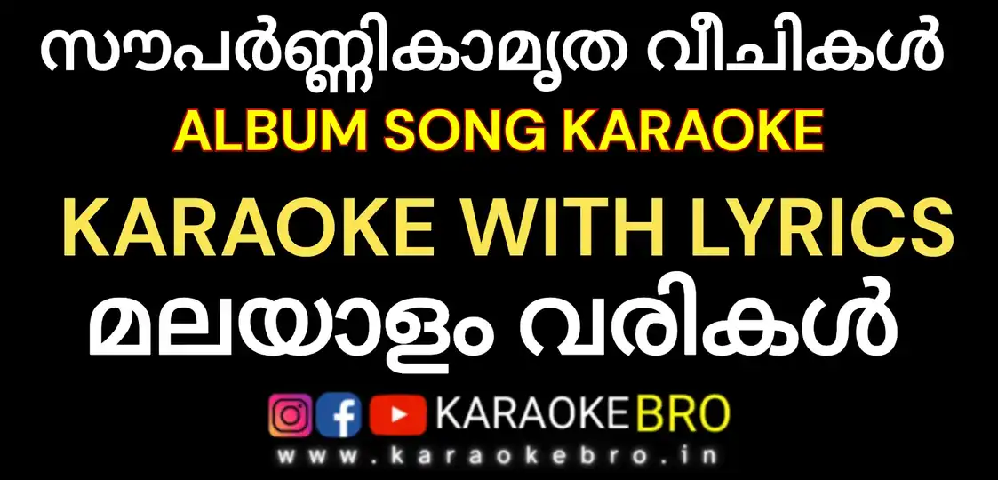 Souparnikaamrutha veechikal karaoke with malayalam lyrics